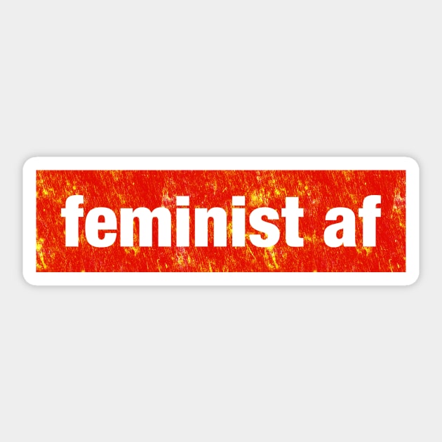 feminist af Sticker by terrybain